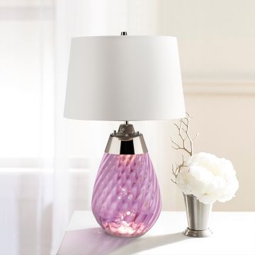 Elstead Lighting LENA LARGE LENA-TL-L-PLUM-OWSS Stolna svjetiljka 1X7W/GU10+1x60W/E27