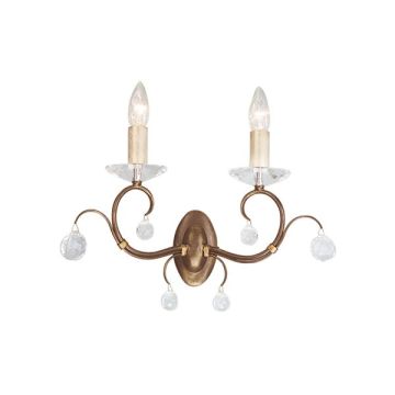 Elstead Lighting LUNETTA LUN2-BRONZE Zidna svjetiljka 2x60W/E14