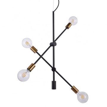 Italux EDMOND MD-BR-262002-D4-G/B Visilica 4x60W/E27