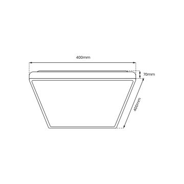 Milagro QUADRO ML7928 Plafonjera 1x38W/LED 3000K-6000K 4000lm IP20