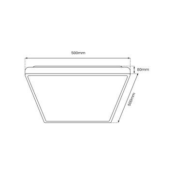 Milagro QUADRO ML7932 Plafonjera 1x66W/LED 3000K-6000K 7050lm IP20