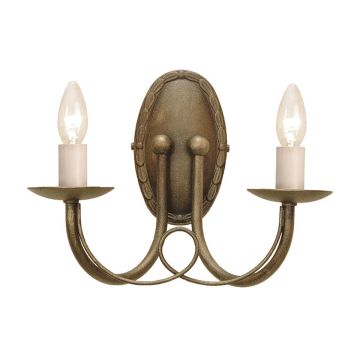 Elstead Lighting MINSTER MN2-BLK-GOLD Zidna svjetiljka 2x60W/E14