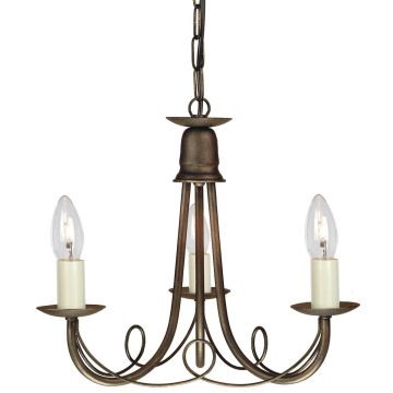 Elstead Lighting MINSTER MN3-BLK-GOLD Luster 3x60W/E14