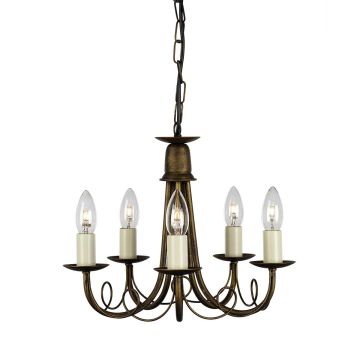Elstead Lighting MINSTER MN5-BLK-GOLD Luster 5x60W/E14