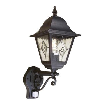 Elstead Lighting SECURITY LANTERS NR1-PIR-BLACK Zidna svjetiljka 1x60W/E27 IP43
