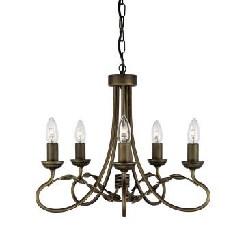 Elstead Lighting OLIVIA OV5-BLK-GOLD Luster 5x60W/E14
