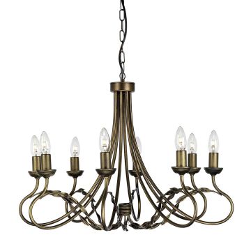 Elstead Lighting OLIVIA OV8-BLK-GOLD Luster 8x60W/E14