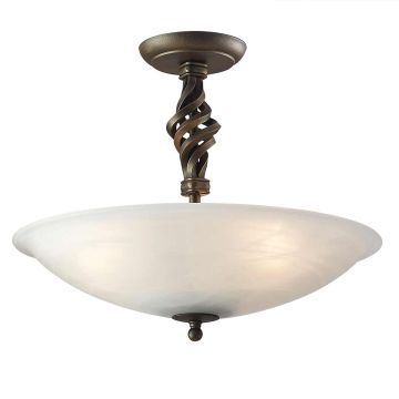 Elstead Lighting PEMBROKE PB-SF-A-BLK-GOLD Stropna svjetiljka 3x60W/E27