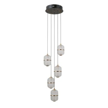 Italux Alani PND-34375-5-BK Visilica 5x28W/LED 3000K 2184lm IP20