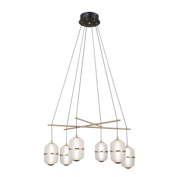 Italux Alani PND-34375-6-BK Visilica 6x32W/LED 3000K 2496lm IP20