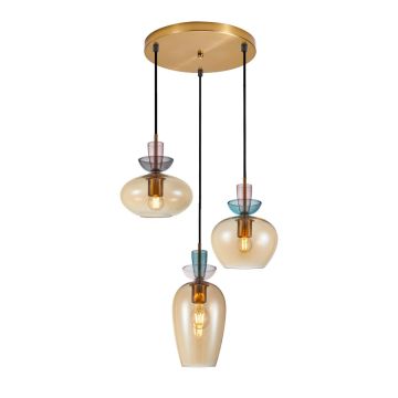 Italux Fanda PND-31882-3A-GD-AMB Visilica 3x40W/E27 IP20
