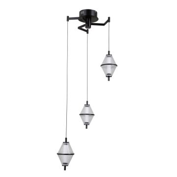 Italux Fuente PND-34395-3-BK Visilica 3x15W/LED 3000K 1108lm IP20