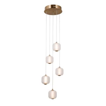 Italux Ganti PND-34362-5-HBR-OPAL Visilica 5x12W/LED 3000K 1300lm IP20
