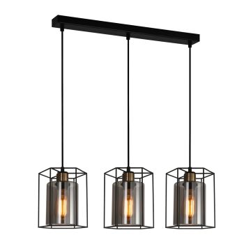 Italux KALULA PND-78901-3-BK+SG Visilica 3x40W/E27 IP20