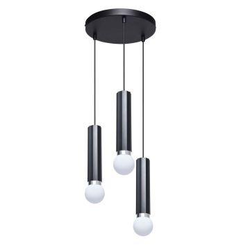 Italux Macera PND-33849-3R-BK Visilica 3x40W/E27 IP20