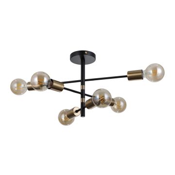 Italux PIANSI PND-4025-6-BL-HBR Visilica 6x40W/E27 IP20