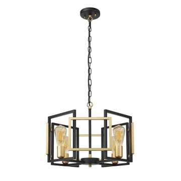 Italux PRIMERO PND-44003-4-BK-GD Visilica 4x60W/E27 IP20