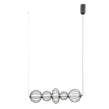 Italux Rabel PND-344221-5-BK Visilica 5x18W/LED 3000K 1116lm IP20