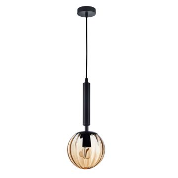 Italux RAVENA PND-2324-1 BK+AMB Visilica 1x10W/E27 IP20