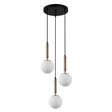 Italux Ravena PND-2324-3A GD+OPAL Visilica 3x10W/E27 IP20