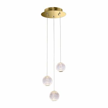 Italux Rosario PND-12220121-3A-GD Visilica 3x12.6W/LED 3000K 840lm IP20