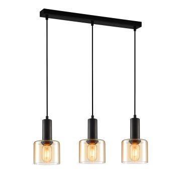 Italux SANTIA PND-65342-3-BK+AMB Visilica 3x40W/E27 IP20