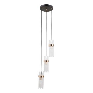 Italux Taraso PND-40760-3-BK-HBR Visilica 3x40W/E14 IP20