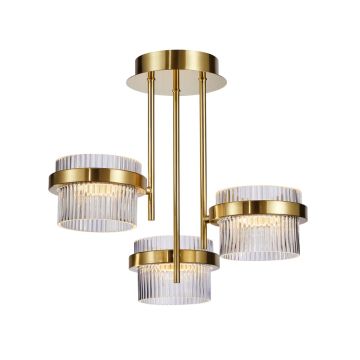 Italux Tiara PND-77362-3-24W-GD Stropna svjetiljka 3x24W/LED 3000K 2603lm IP20