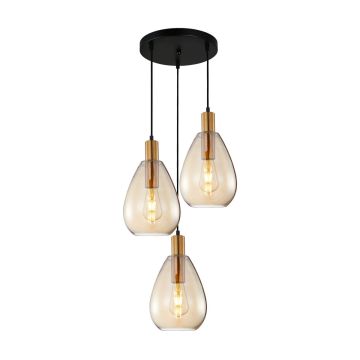 Italux Zulo PND-27812-3A-BRO-AMB Visilica 3x40W/E27 IP20