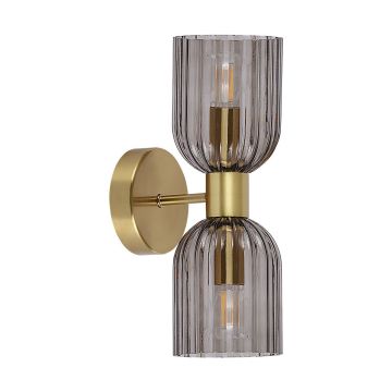 Light Prestige Piega LP-939/2W smoked Zidna svjetiljka 2x10W/E14 IP20