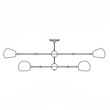 Step Into Design ASTRONOMY ST-5335-6 white Stropna svjetiljka 6x40w/E14