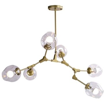 Step Into Design MODERN ORCHID ST-1232-6 GOLD transparent Stropna svjetiljka 6x60W/E27 IP20