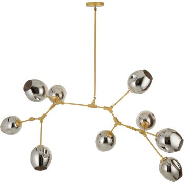 Step Into Design MODERN ORCHID ST-1232-9 gold smoky Stropna svjetiljka 9x60W/E27 IP20