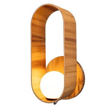 Quintiesse Sfera QN-SFERA-WB-L-TEAK Zidna svjetiljka 1x40W/E27 IP20