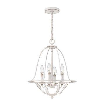 Quoizel Bradbury QZ-BRADBURY-4P-AWH lampa wisząca 4x40W/E14  