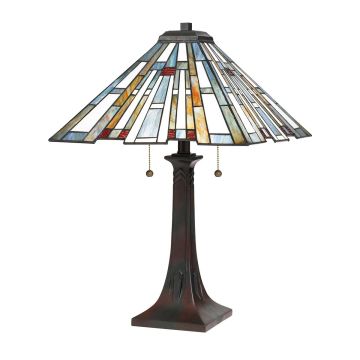 Quoizel Maybeck QZ-MAYBECK-TL lampka stołowa 2x60W/E27  