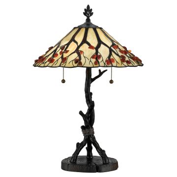 Quoizel Whispering QZ-WHISPERING-TL-VB lampka stołowa 2x60W/E27 IP20