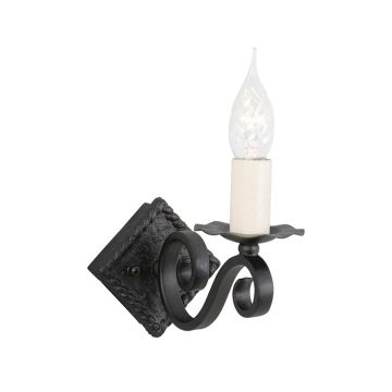 Elstead Lighting RECTORY RY1A-BLACK Zidna svjetiljka 1x60W/E14