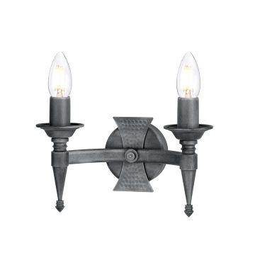Elstead Lighting SAXON SAX2-BLK-SIL Zidna svjetiljka 2x60W/E14