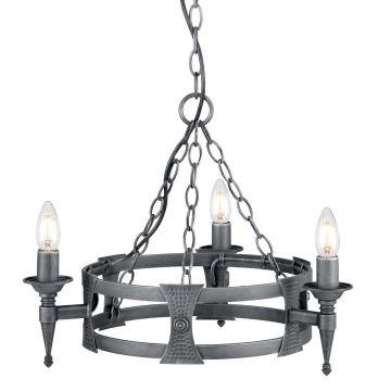 Elstead Lighting SAXON SAX3-BLK-SIL Luster 3x60W/E14