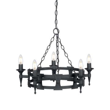 Elstead Lighting SAXON SAX5-BLK Luster 5x60W/E14