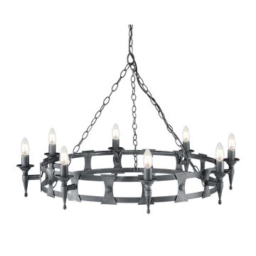 Elstead Lighting SAXON SAX8-BLK-SIL Luster 8x60W/E14