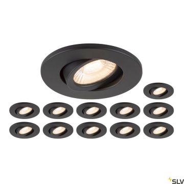 SLV UNIVERSAL DOWNLIGHT 1007273 Ugradbeno downlight svjetlo 1x8W/LED 2700K|3000K|4000K|6500K 560lm|610lm|680lm|640lm IP20