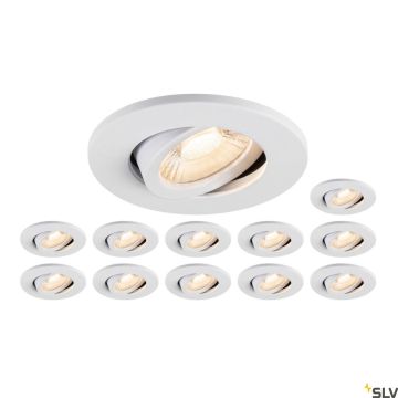 SLV UNIVERSAL DOWNLIGHT 1007274 Ugradbeno downlight svjetlo 1x8W/LED 2700K|3000K|4000K|6500K 560lm|610lm|680lm|640lm IP20