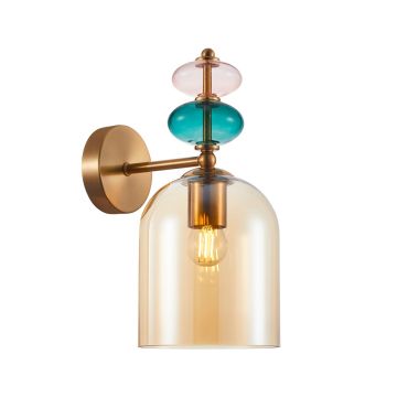 Italux Busco WL-30263-1B-BRO-AMB Zidna svjetiljka 1x40W/E27 IP20