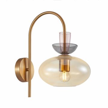 Italux Fanda WL-31882-1-GD-AMB Zidna svjetiljka 1x40W/E27 IP20