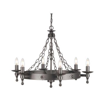 Elstead Lighting WARWICK WR6-GRAPHITE Luster 6x60W/E14